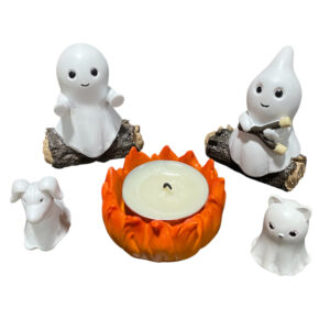 Ghost bonfire candlestick