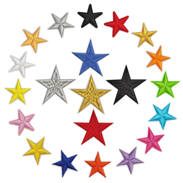 Wholesale Embroidered Star Patch Set with Sewing Kit - DIY Accessory for Kids Clothes