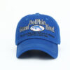 Wholesale Chic Dolphin Embroidered Baseball Cap Adjustable Curved Brim Creamy White Fashion Accessory