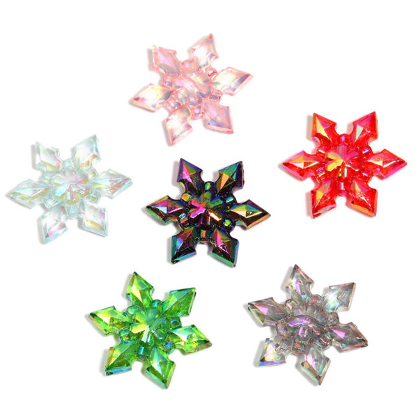 oly-417e8c3cf44d87948f966a265968f370 Wholesale Transparent Acrylic Snowflake Beads DIY Jewelry Kit for Phone Chains and Necklaces