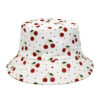 oly-4185dcefff62cea95de8b774d20a6bf4 Wholesale Fashion Reversible Bucket Hat Pink Cherry Print Sun Protection Hat for Women Men Gift Resale