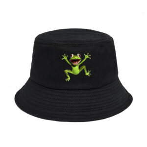 Wholesale Frog Pattern Fisherman Hat Casual Outdoor Sun Hat for Travel