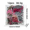Wholesale Black White Plaid Lightning Letter Iron On Patches MAMA Theme Embroidery Set for DIY Decorative Accessory or Boutique Gift