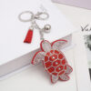 Wholesale Turtle Rhinestone Tassel Keychain Zinc Alloy Fashion Bag Charm Decorative Gift