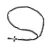 oly-41bdd710403a6a2a934da58346d6e174 Wholesale Trendy Hematite Stone Cross Pendant Rosary Beads Fashion Jewelry Accessory