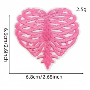 Cartoon black and pink fabric applique 26#