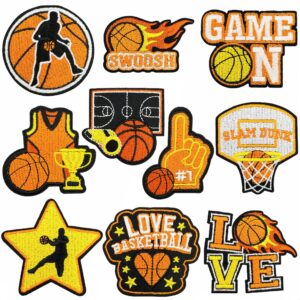 Wholesale Basketball Embroidered IronOn Patch Polyester Thread Decorative for Clothing Bags Fashion Accessory