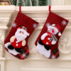 oly-41cb017fa3c98001f162262f1dd89693 Wholesale Medium Linen Christmas Stocking with Santa Design Holiday Decoration Home Decor Gift