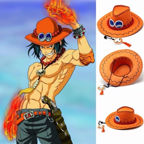 oly-41d0cc8669740f183676c5e21abbb5ff Wholesale Red Ace Cosplay Hat Windproof Large Brim Cartoon Fisherman Hat for Party and Boutique Resale