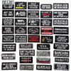 Wholesale Alphabet Cartoon Embroidery Patches 40pcs Black English Fabric Stickers for Clothing Decorative Accessory