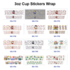 oly-41fea9168e6fa2b27f3b5bef8b641eda Wholesale 8pcs Sweet Cartoon Prints 3oz Cup Stickers Wrap OLY Exclusive