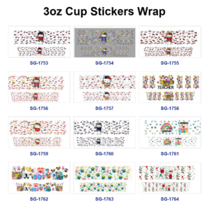 oly-41fea9168e6fa2b27f3b5bef8b641eda Wholesale 8pcs Sweet Cartoon Prints 3oz Cup Stickers Wrap OLY Exclusive
