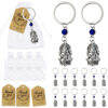 Wholesale Alloy Exotic Elephant Keychain Set with Organza Bag Wedding Party Favor Gift