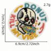 Wholesale DIY Accessory Trendy Cartoon Skull Iron-On Embroidery Patch for Bags and Clothing