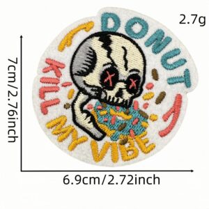 Cartoon skull cloth sticker 12 #