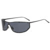 oly-422ec8e4bc871760e7557af8c10c6937 Wholesale Chic Punk Oversized Sunglasses UV400 Black Frame Gray Lens Fashion Accessory
