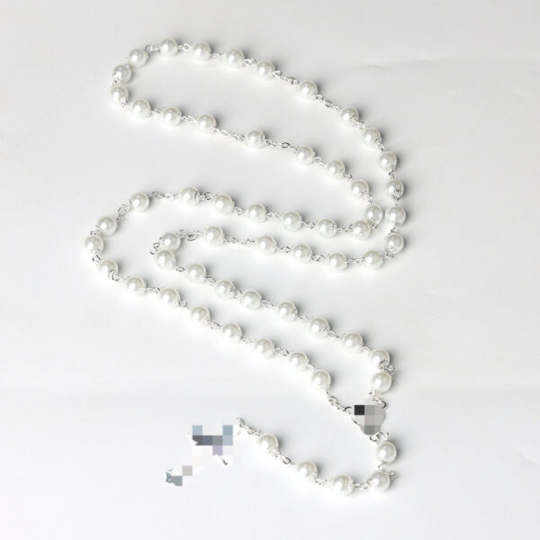 oly-4238ab55b256c02c747e07cd96c5e134 Wholesale Modern Gold Cross Necklace with Pearl Pendant and Ball Chain Boutique Resale