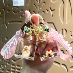 oly-4247ad72023ae547573a5af259aaab73 Wholesale Capybara Oil Flow Bottle Keychain Acrylic Cartoon Bag Charm Gift