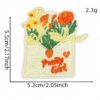 oly-424f686a8ff10a923c52cf1459a584ac Wholesale Polyester Thread Embroidered Patches 16pcs Garden Floral Design with English Slogan for Clothing Decoration Gift