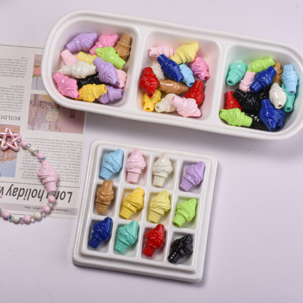 oly-42501972b7a85506b8e297ec40d16b3b Wholesale Acrylic Ice Cream Cone Beads Colorful DIY Phone Chain Bag Charm Fashion Accessory