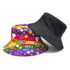 oly-4265145b60ced5f6ee3f949e5da7b2da Wholesale Reversible Floral Peace Pattern Bucket Hat Sun Protection Outdoor Cap for Resale