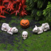 Wholesale Halloween Pumpkin Skeleton Cat Resin Ornament Garden Decor Gift