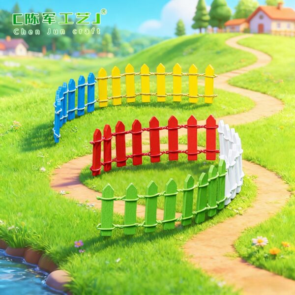 Wholesale Pastoral Miniature Pine Fence Ornament Decorative Accent for Succulent Garden Micro Landscape Resale