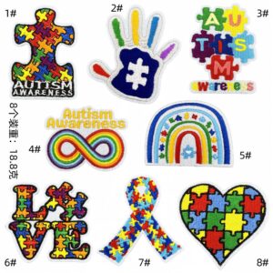 Colorful cloth stickers set of 8 pieces