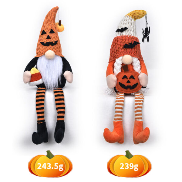 Wholesale Cloth Halloween Gnome Plush Decor Long Legs Faceless Doll with Pointed Hat for Home Decoration