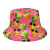 Wholesale Reversible Fruit Flower Print Bucket Hat for Outdoor Sun Protection Casual Fashion Accessory