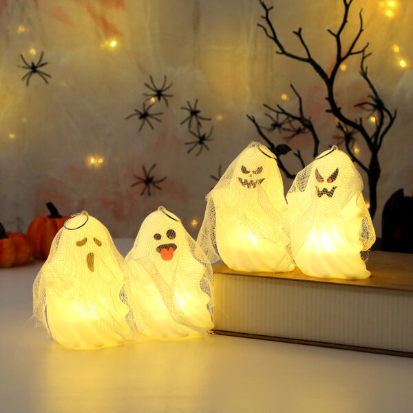 Wholesale Halloween Ghost Pumpkin Lantern Hanging Decor Plastic Ornament for Party Gift Boutique Resale