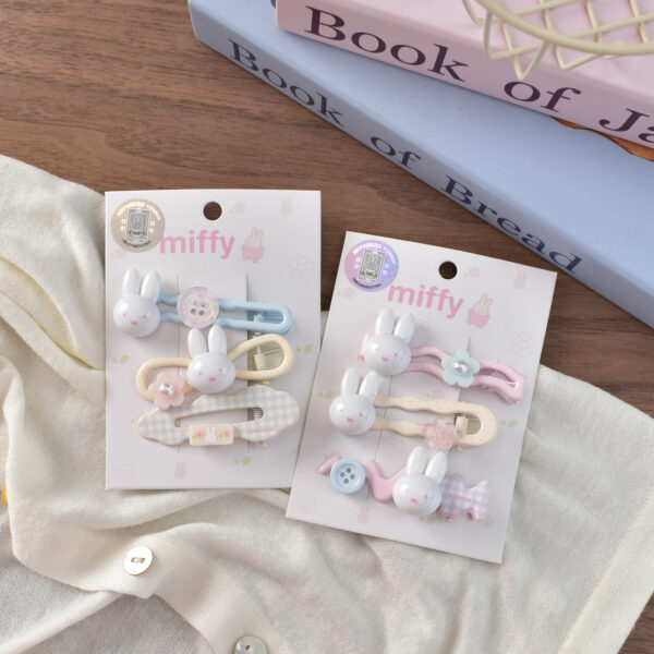 oly-42a6f79cf4ca2a2130026b0806464285 Wholesale ABS Plastic Hair Clips Set Spring Rabbit Design Cute Fashion Accessory for Girls
