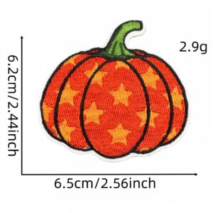 Colorful plaid pumpkin cloth sticker 13#