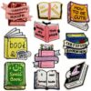 oly-42dea150b0ed93887b5bf0476b13e675 Wholesale Iron On Embroidered Patch Book Reading Cartoon Design Decorative Accent for Adults