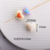 Wholesale Decorative Electroplated Acrylic Heart Beads Blue Pink for DIY Jewelry Craft