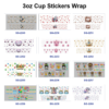 oly-42e58f84e3b7f3329ba619720494f5af Wholesale 8pcs Mixed Horse Floral Cross Cartoon Print 3oz Cup Stickers Wrap