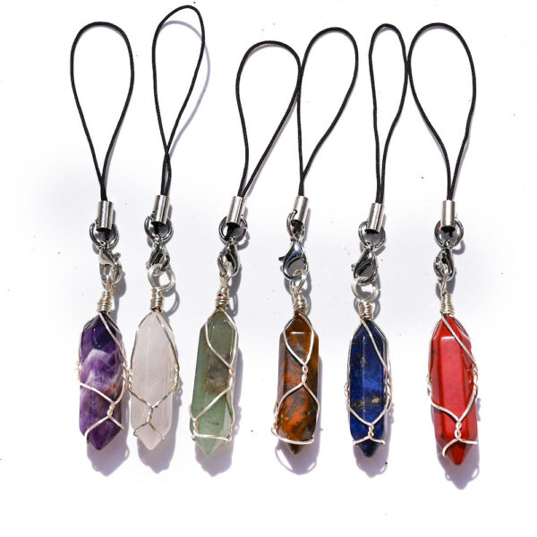 oly-42fb37718855ef5d4f71dc45a29aebe1 Wholesale Hexagon Amethyst Crystal Keychain Fashion Accessory for Daily Use