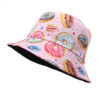 Wholesale Trendy Donut Pattern Fisherman Hat Double-Sided Sunscreen Fashion Accessory for Resale