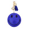 Wholesale New creative smiling face Korean velvet rhinestone keychain fashion tassel ladies bag pendant foreign trade jewelry