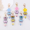 oly-43090c8d817f1d07d39233a7ca380314 Wholesale Korean Style Silicone Butterfly Flower Keychain DIY Decorative Accessory Gift