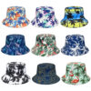 Wholesale Trendy Coconut Tree Print Bucket Hat Sun Protection Fashion Accessory for Resale