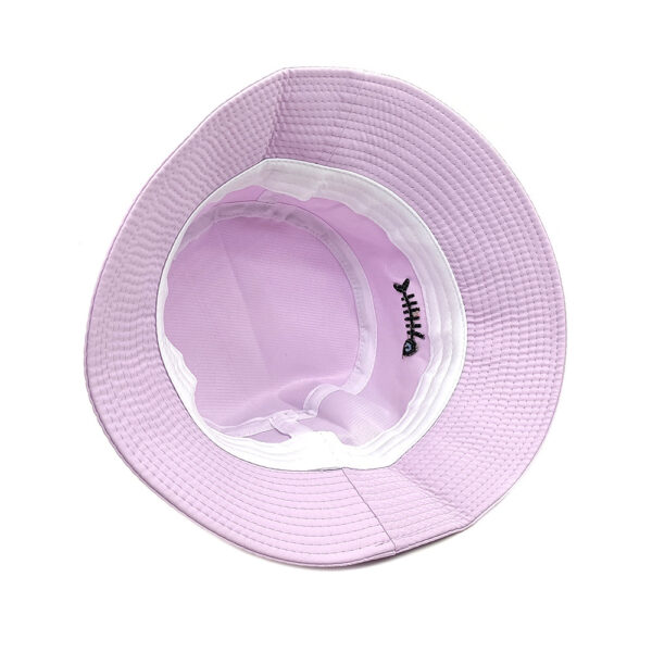 Wholesale Unisex Retro Fishbone Embroidery Bucket Hat Sun Protection Casual Style Boutique