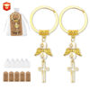 Wholesale Hollow Cross Angel Wings Baptism Keychain Set Decorative Fashion Accessory Gift