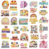 Wholesale Trendy Colorful English Letter Polyester Patches Heat Glue Fashion Accessory for Bags