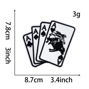 Heat-bonded backing * Black 4A Poker Cards