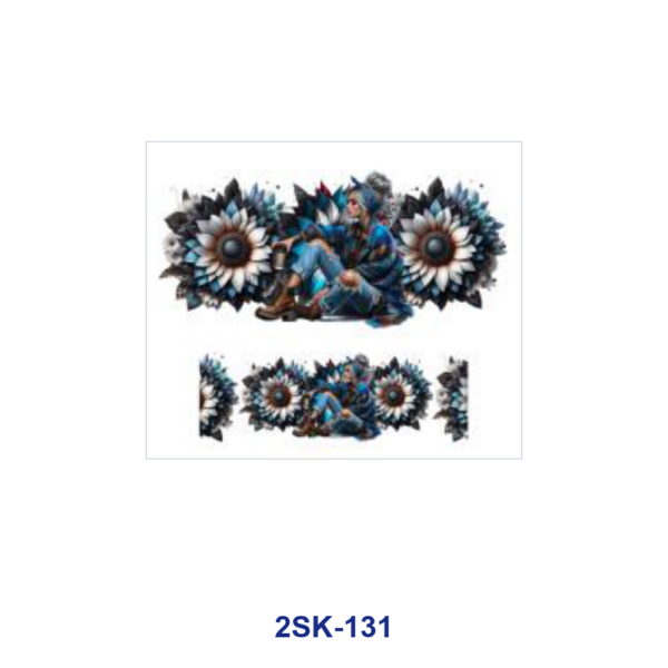Wholesale 8pcs Sunflower Girl Mini Cup Keychain Sticker