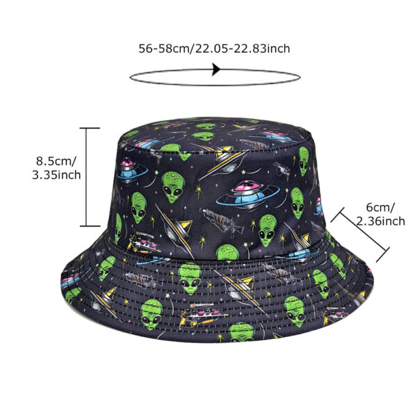 oly-435422a499131f5db8241984c00b9790 Wholesale Spaceship Pattern Bucket Hat Double Sided Sun Protection Unisex Outdoor Hat for Men Women