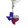 Wholesale Rhinestone Texas Flag Keychain Charm Boutique Car Key Accessory
