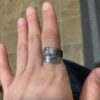 Wholesale Vintage Sunflower Open Ring Silver Electroplated Metal Boutique Resale Jewelry
