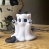 Wholesale 3D Printed Ghost Cat Figurine Creative Middle Finger Design Halloween Home Decor Gift
